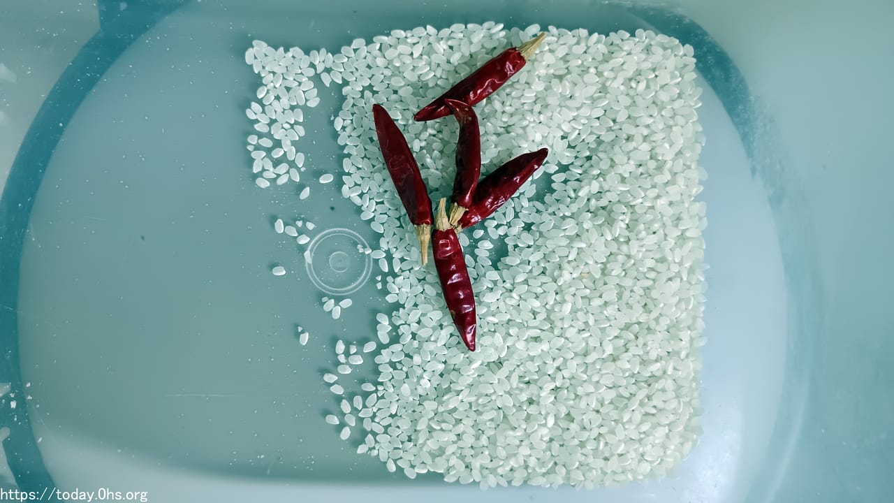 唐辛子は乾燥させて数本米びつの中に入れておくと虫がつかない